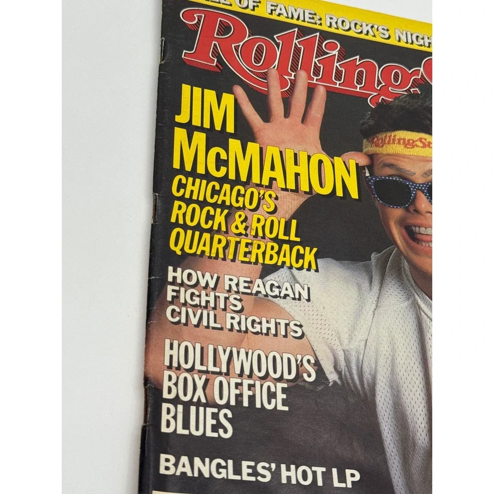 Vintage Rolling Stone Magazine March 1986 Jim McMahon Chicago Bears Issue 469